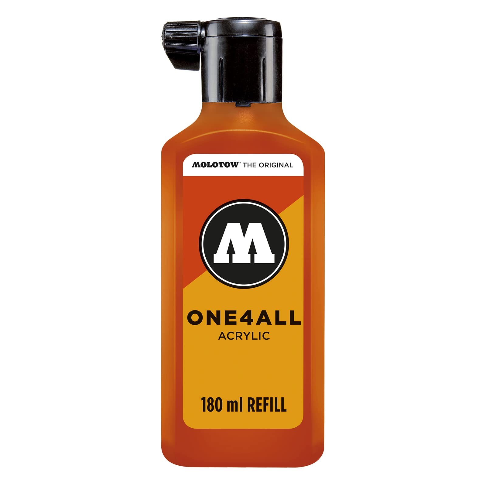 MOLOTOW ONE4ALL Acrylic Paint Refill ONE4ALL Paint Marker, DARE Orange, 180ml Bottle, 1 Each (692.085)