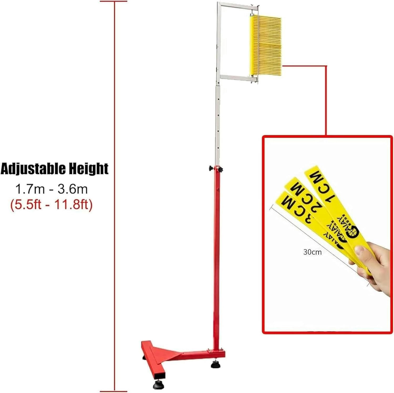 FLTRGO Outdoor Vertical Jump Tester Pole, Adjustable Height Heavy Duty Gym Vertical Jump Trainer