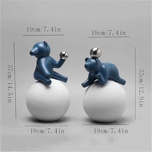 Miniatura 3 de chinese feng shui statue sculpture Modern Simple Blue Permanent Bear Sculpture Decorations Nordic Light Luxurious Live Room Lovely Desktop Porch