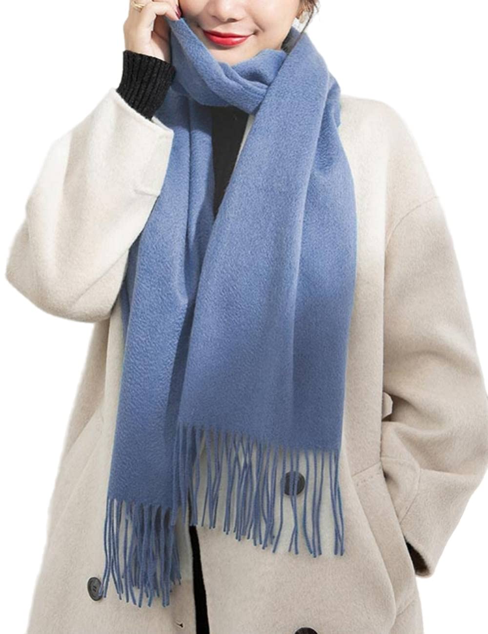 Ailaile 100% Merino Wool Scarf for Women Winter Warm Soft Shawl Wrap