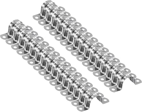 Miniatura 79 de HARFINGTON 10 abrazaderas de conducto de 3/16 pulgadas de 0.197 in, abrazadera de tubo M5 U, correa de tubo rígida de acero inoxidable, soporte