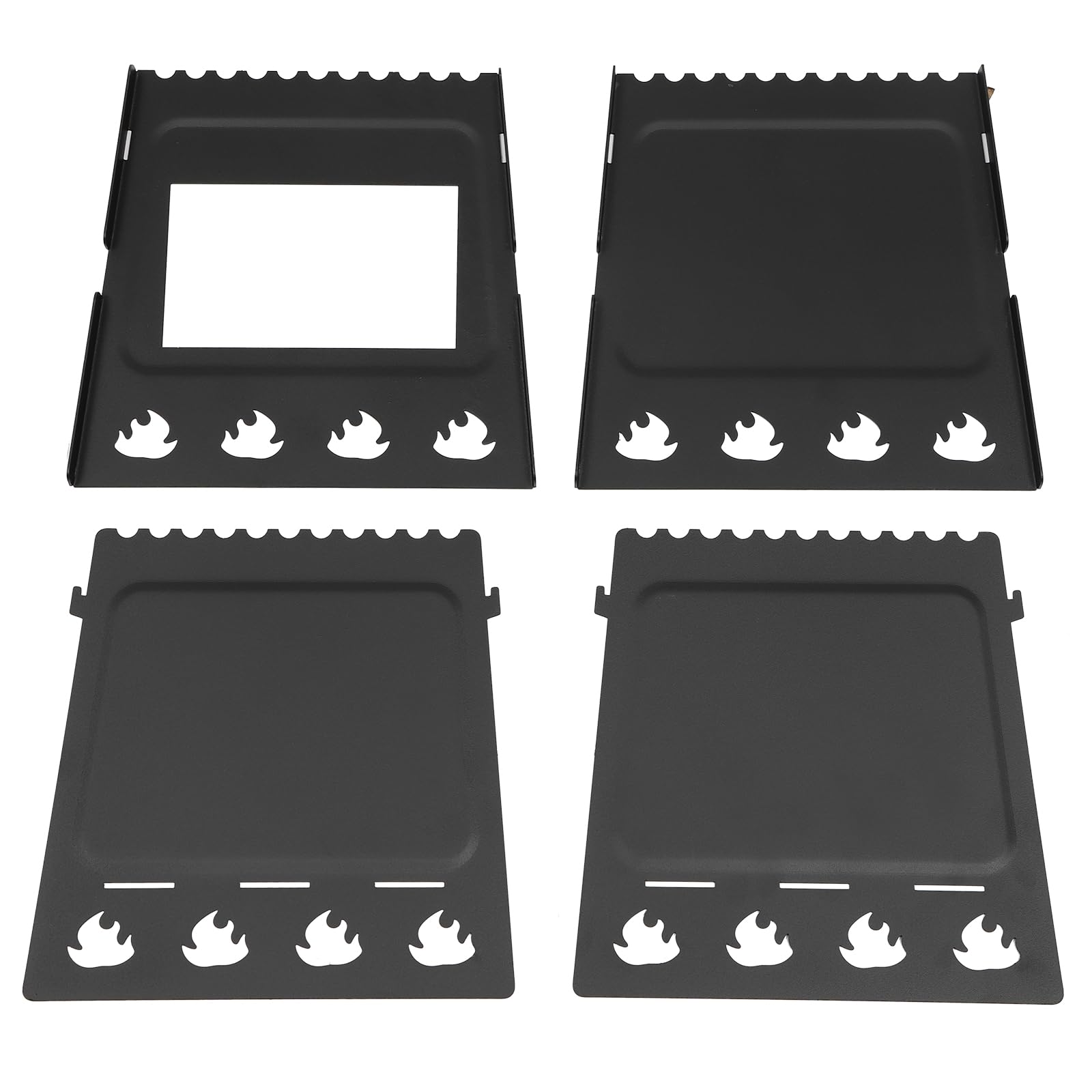 Estufa de madera portátil para camping, estufa de camping, estufa de camping, estufa para 3 – 5 personas, calefacción para tienda de campaña, color negro