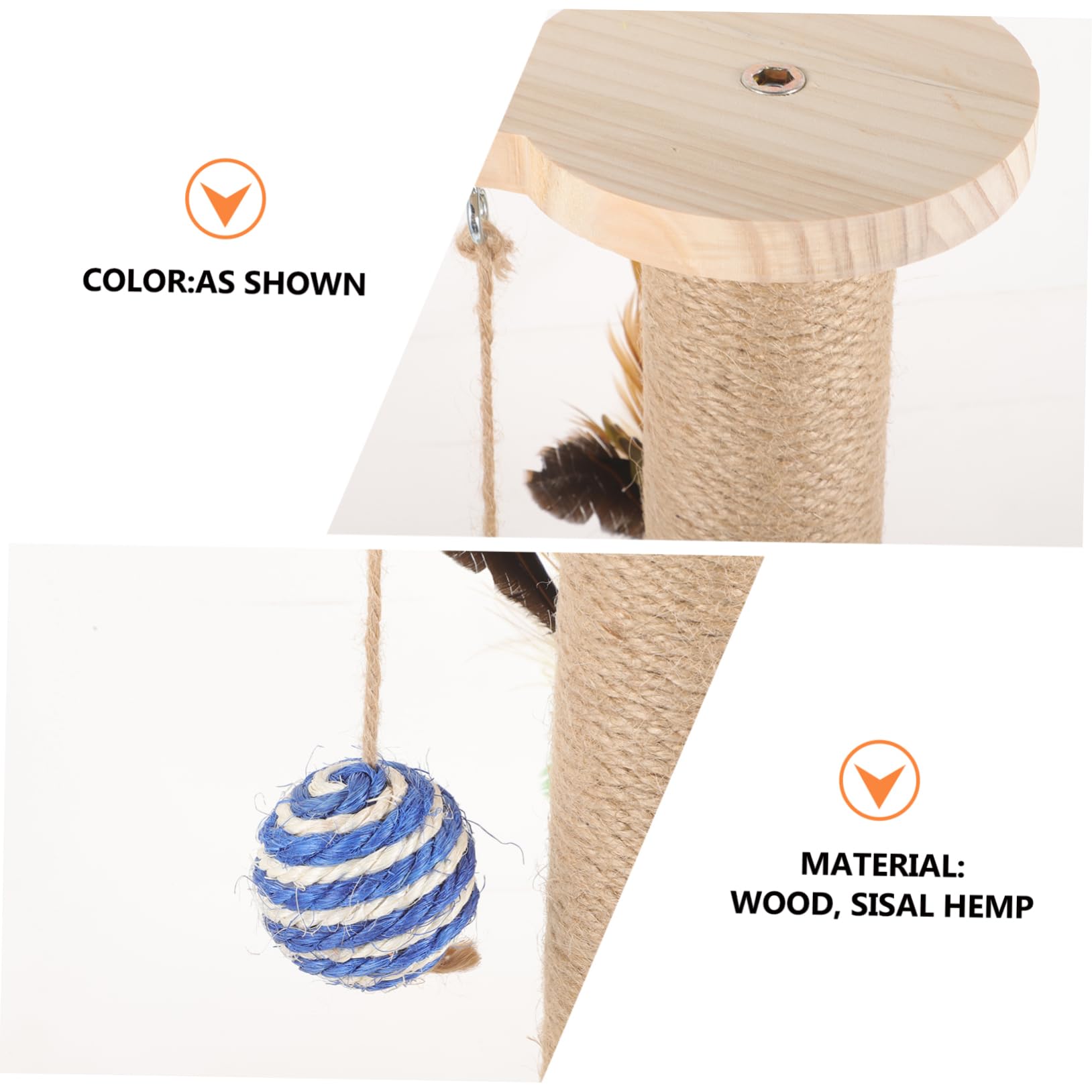 BESPORTBLE Rascador para Gatos De Sisal Natural Hecho De Seguro con Juguete para Rascar como Rascador De Suelo para Gatitos