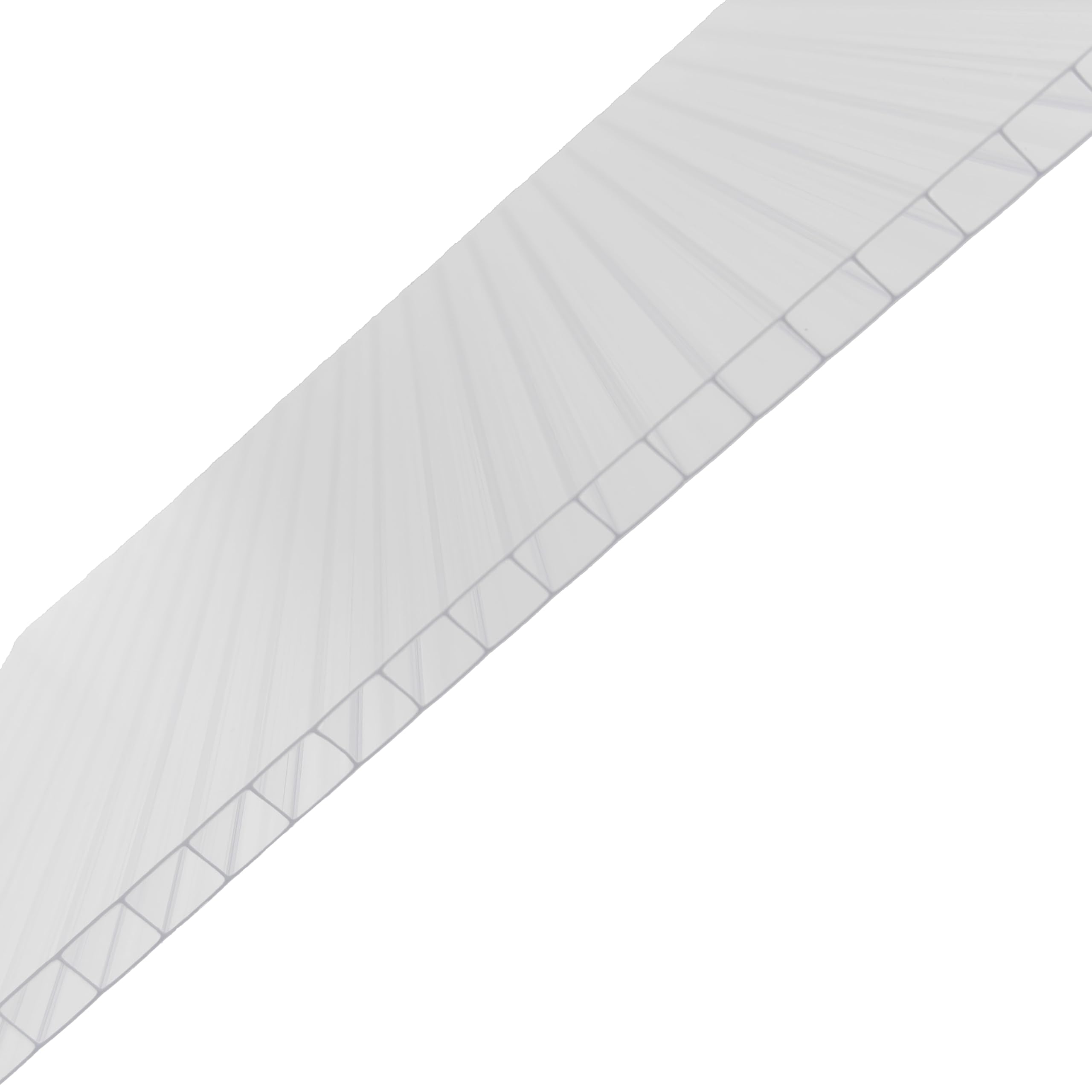 Britshield Opal White 16mm Multiwall Polycarbonate Roofing Panel, UV-Protected Hollow Sheet 1400x1200mm (Custom Cut to Size Available)