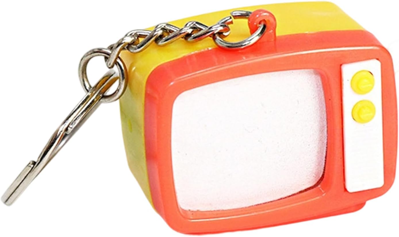 - Retro Televisions Shaped LED Light Keychain Featuring Sound Effects for Night and Fun Interactions Retro Keychain
