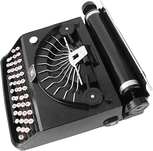 Escritor de tipo, negro retro vintage, modelo de máquina de escribir, tipo máquina de escribir, accesorios manuales, modelo retro decoración adornos