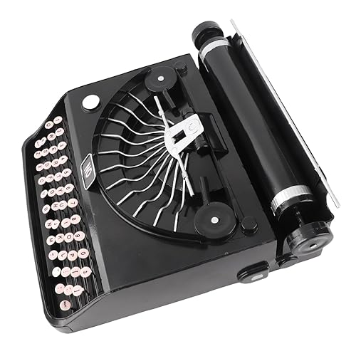 OPPWONG Type Writer, Black Retro Vintage Typewriter Model Typewriter Type Writing Machine Manual Props Model Retro Decoration Ornaments for Movie Props Home Cabinet Decor Ornaments