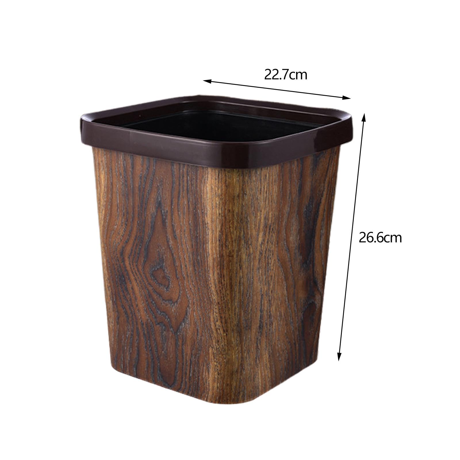 MagiDeal Contenedor de Basura, Cubo de Basura Interior, Sin Tapa, Papelera Grande Y Duradera, Cubos de Basura para Inodoro, para Baño, Hogar, Dormitorios, Cuadrado 12L