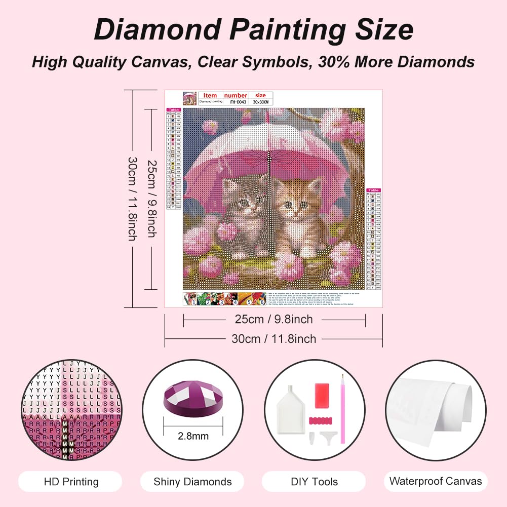 Stalente Diamond Painting Kits For Adults, Cardinal Round Full Drill Diamond Art