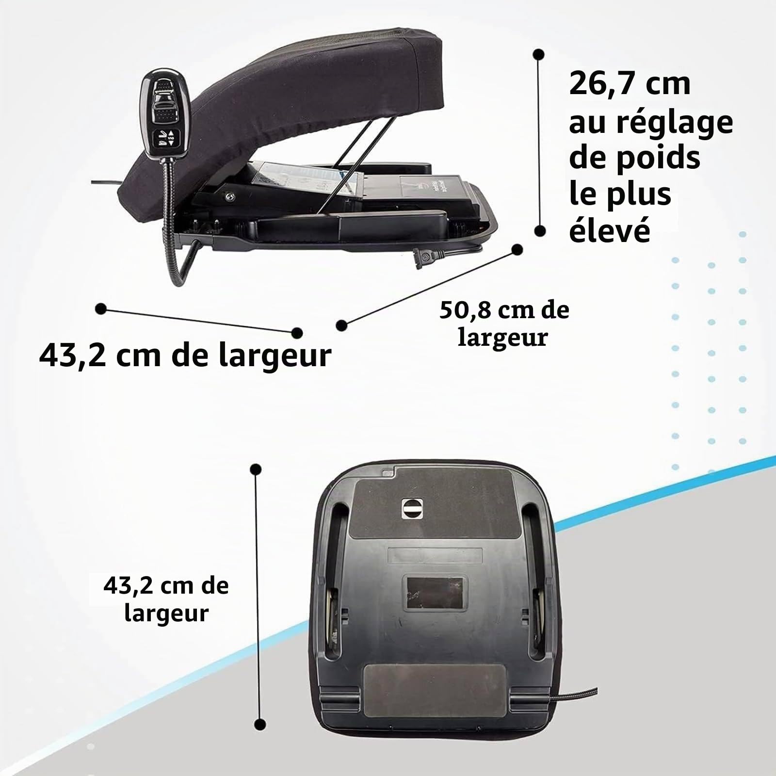 Coussin Releveur, Coussin D'assistance Au Siège électrique, Coussin De Levage Portable, Aide à La Mobilité, Supporte Jusqu'à 280 Lb,Pour Aider Les Personnes âgées Et Handicapées à Monter Et Descendre