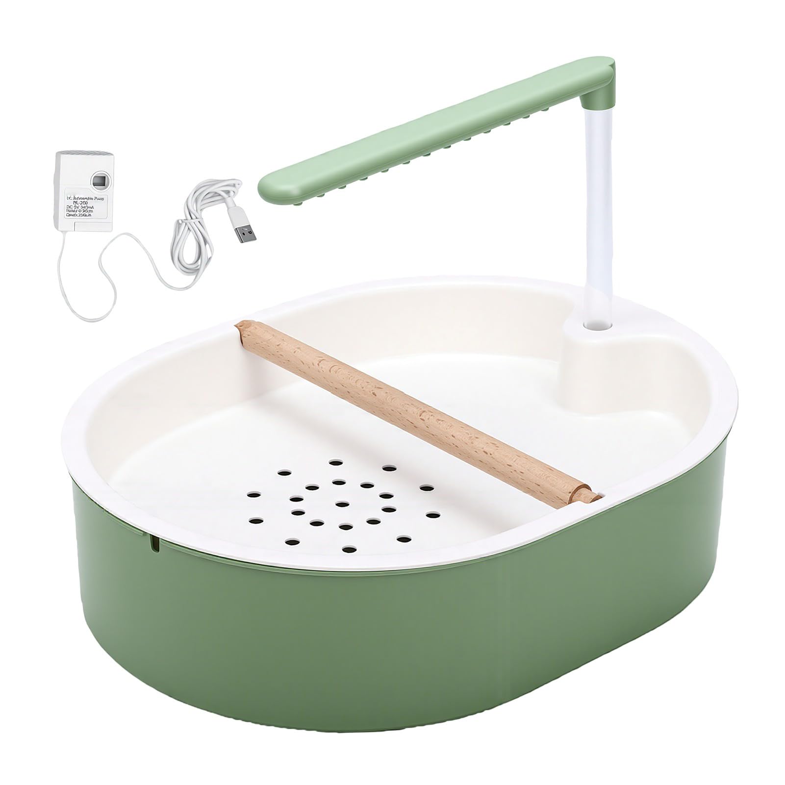 Baño automático para pájaros con bomba de circulación para loros y cacatúas