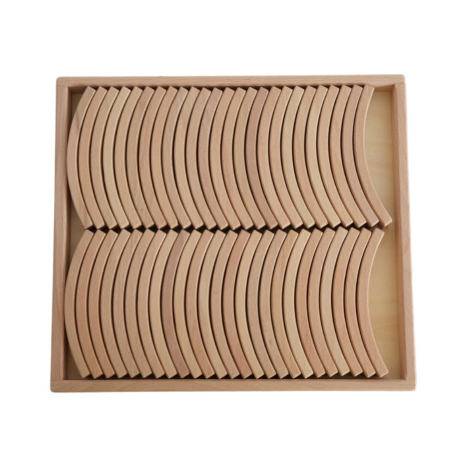 50 Pezzi Gioco di Costruzione in Legno di Faggio Resistente Gioco Costruzione con Scatola Legno Giocattolo Educativo per Asilo, Casa