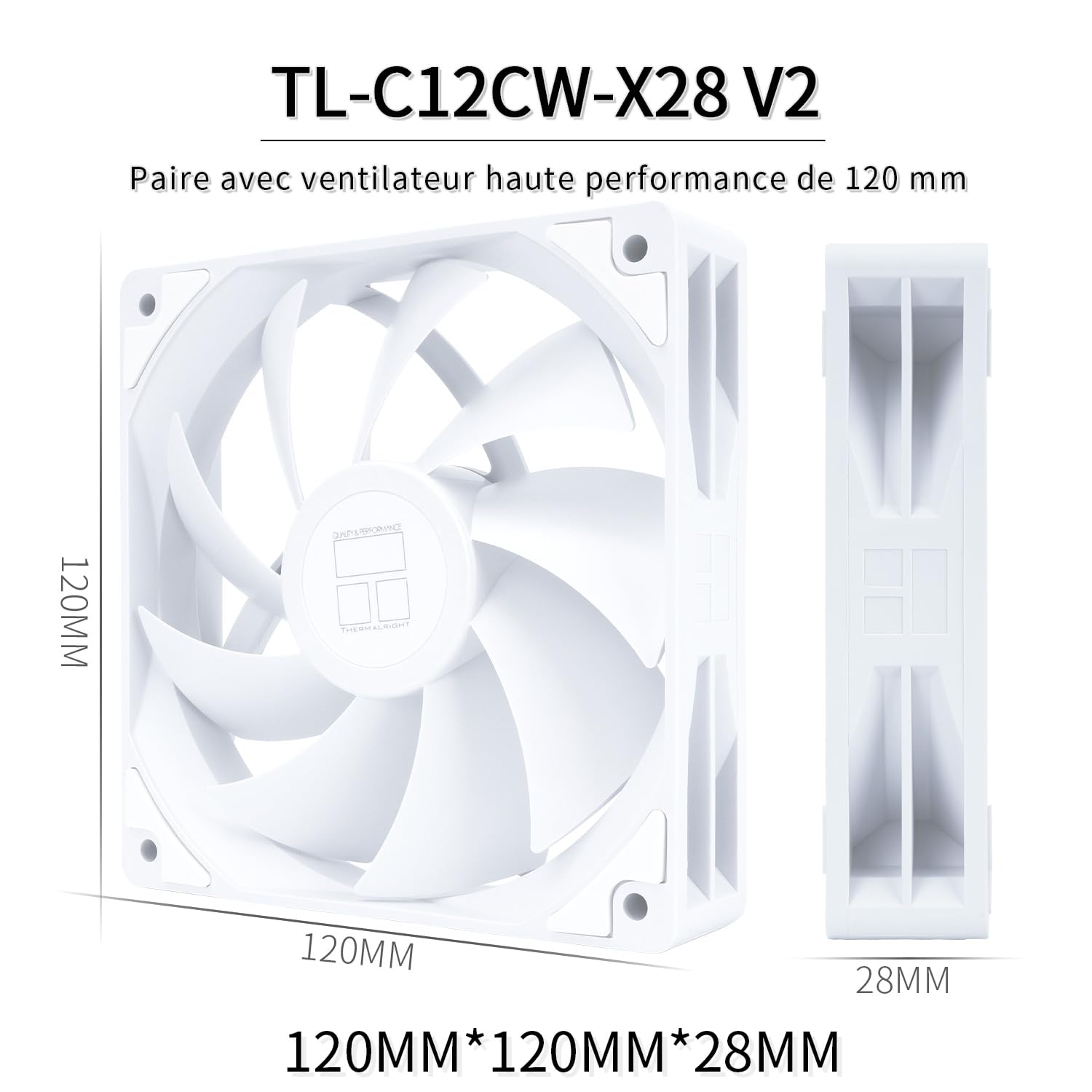 TR Peerless Assassin 120 Digital White, doble ventilador PWM de 120 mm con velocidad de 1850 rpm, soporte Intel lga1700 / 1851 / 115X / 1200, AM: AM4/AM5,