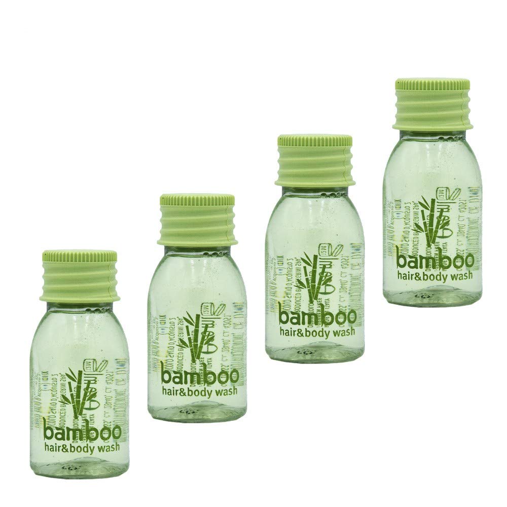 Awek.eu 600 Stück Hotel Einweg Shampoo Duschgel bath&shower gel 2in1 Flasche 20ml Bamboo Serie