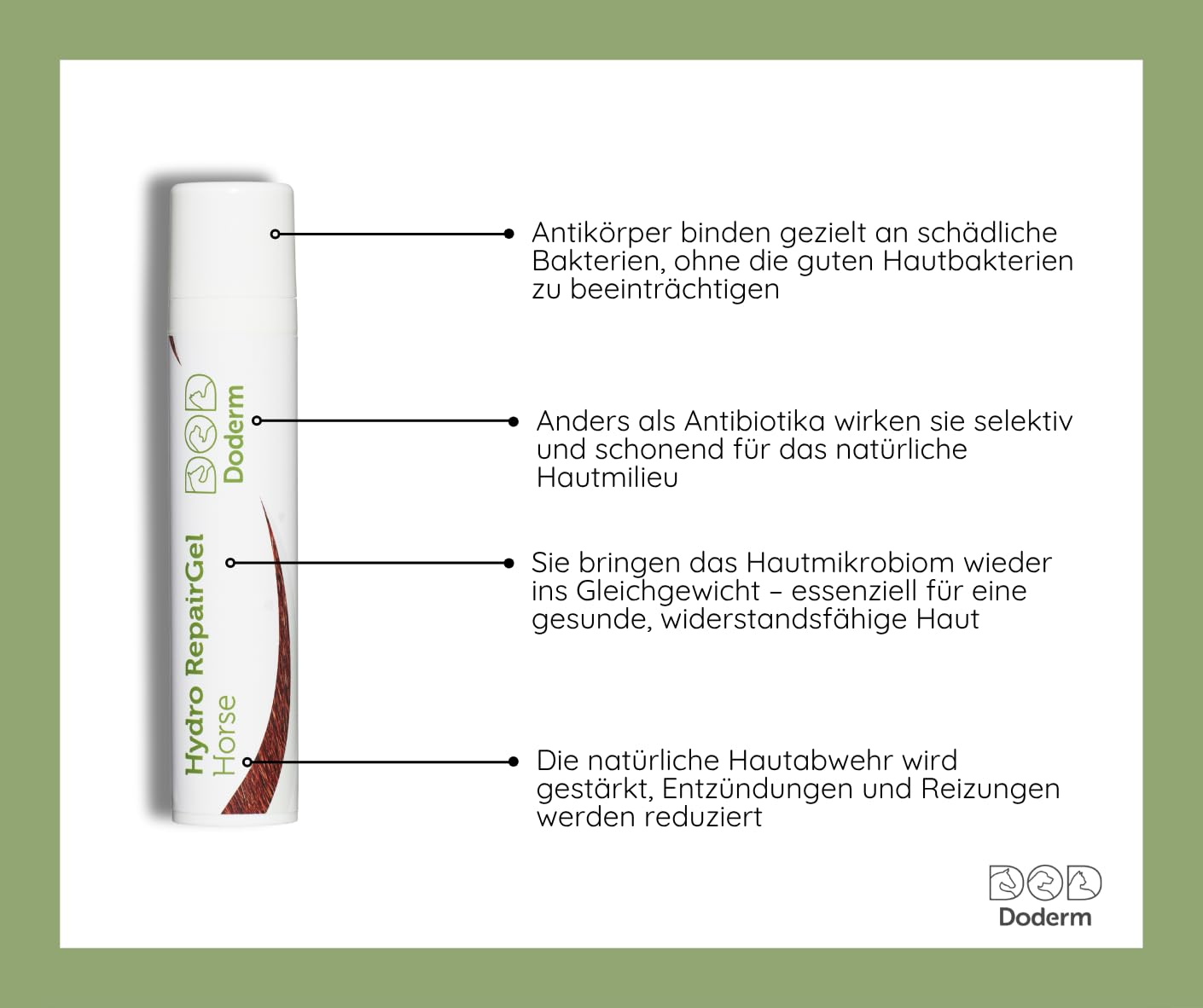 Hydro RepairGel Horse 100 ml - Hautpflegegel für Pferde, 100% natürliche Inhaltsstoffe für empfindliche Pferdehaut