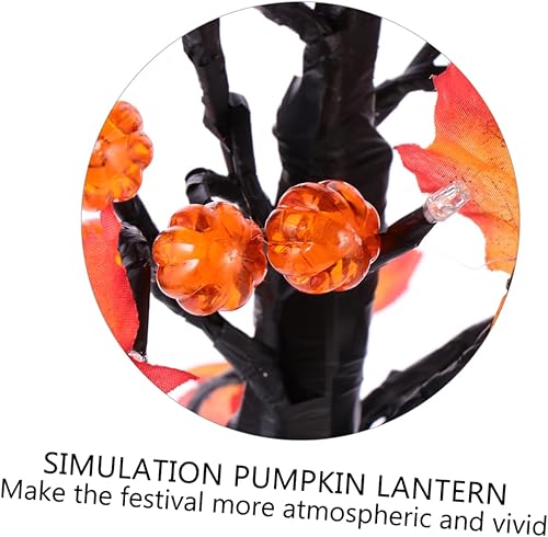 Miniatura 8 de Abaodam Lámpara de árbol de hoja de arce de calabaza, recompensa pequeño árbol de plástico
