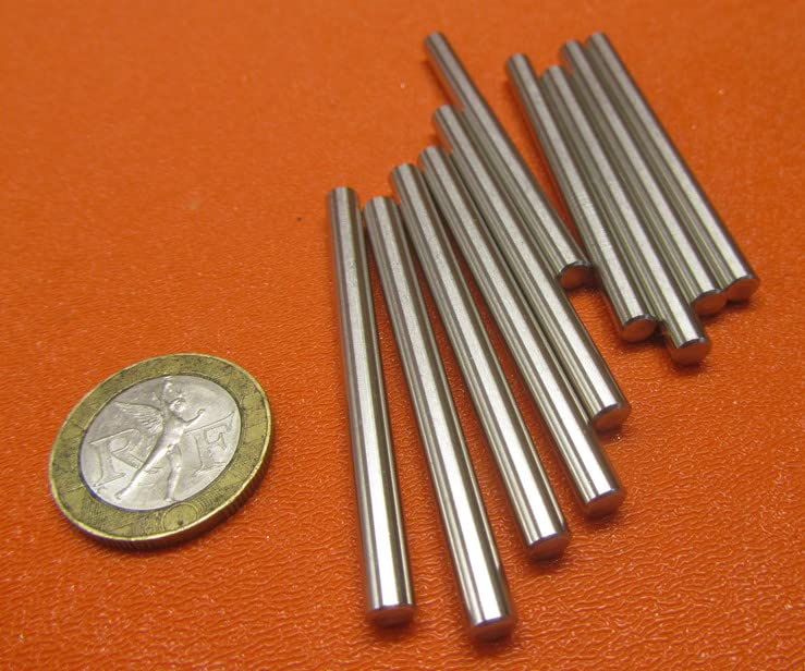 Oversized 18-8 Stainless Steel Dowel Pin 3/16" Diameter x 2.25" Length 10 Pcs
