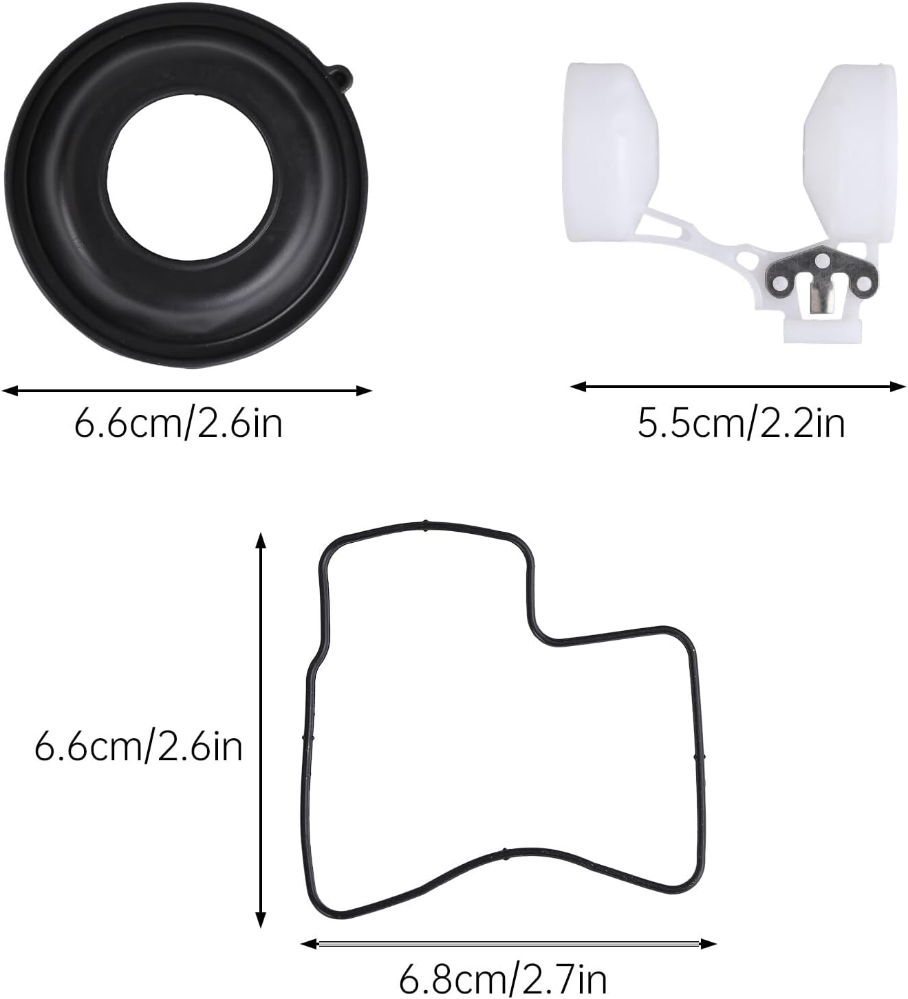 4 Pack Carburetor Repair Kit with Diaphragm Float for 1982-1983 Honda V45 Magna 700 VF750S VF750F, for 1984-1985 VF700C Magna 700, VF700S Babre 700, VF700F Interceptor 700