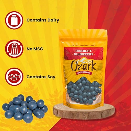 Miniatura 3 de OZARK NUT ROASTERS, 12 onzas, arándanos de chocolate, nueces saborizadas, maní confitado gourmet de clase mundial, paquete resellable
