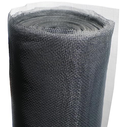Fliegengitter Mosquitera por metros, 150 x 2700 cm, protección eficaz contra mosquitos y moscas, venta por metros, para salón, profundidad del suelo, ventana, gris