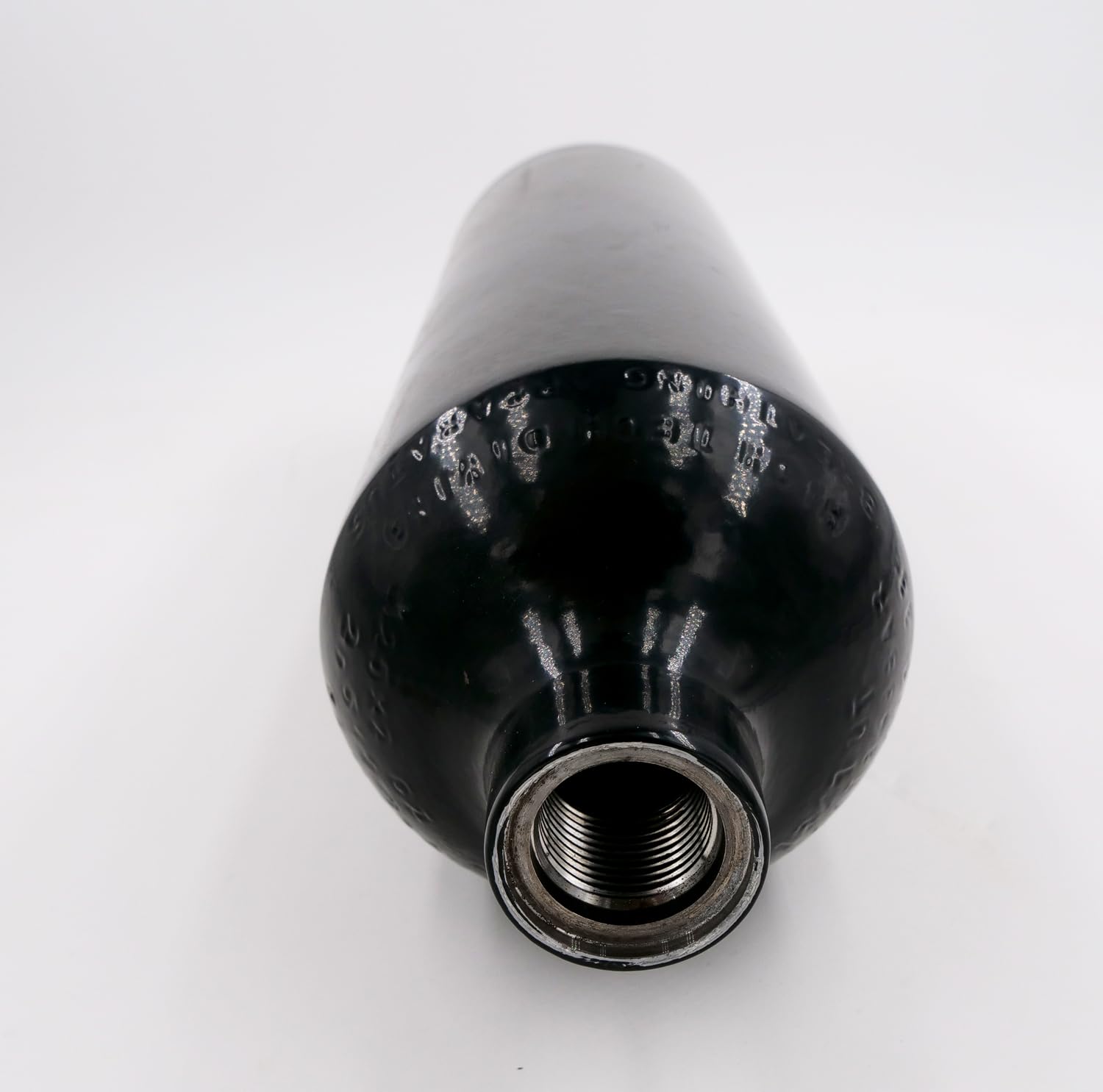 HighTechDiving Bouteille en acier / bouteille de plongée 2 litres 232 bar 100 mm M25x2 sans valve noire