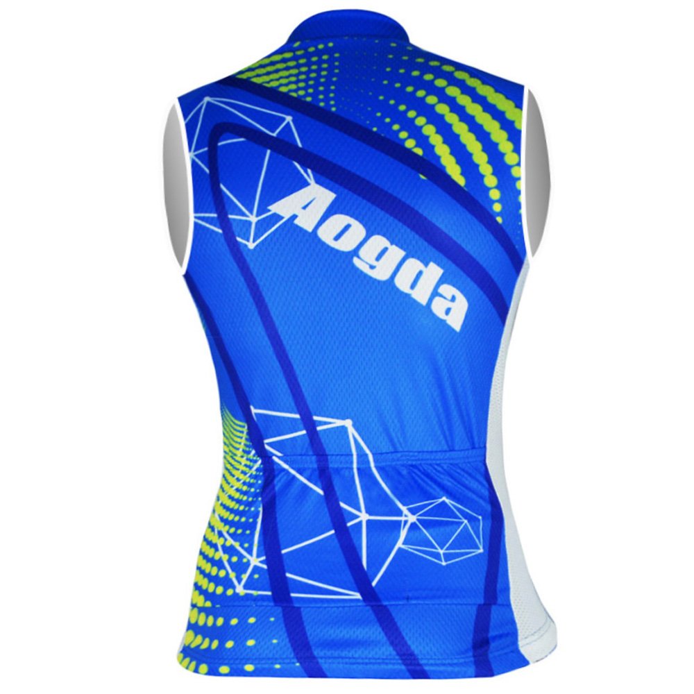 Aogda Cycling Vest for Men Bike Jerseys Team Biking Sleeveless Tops Clothing?Large?