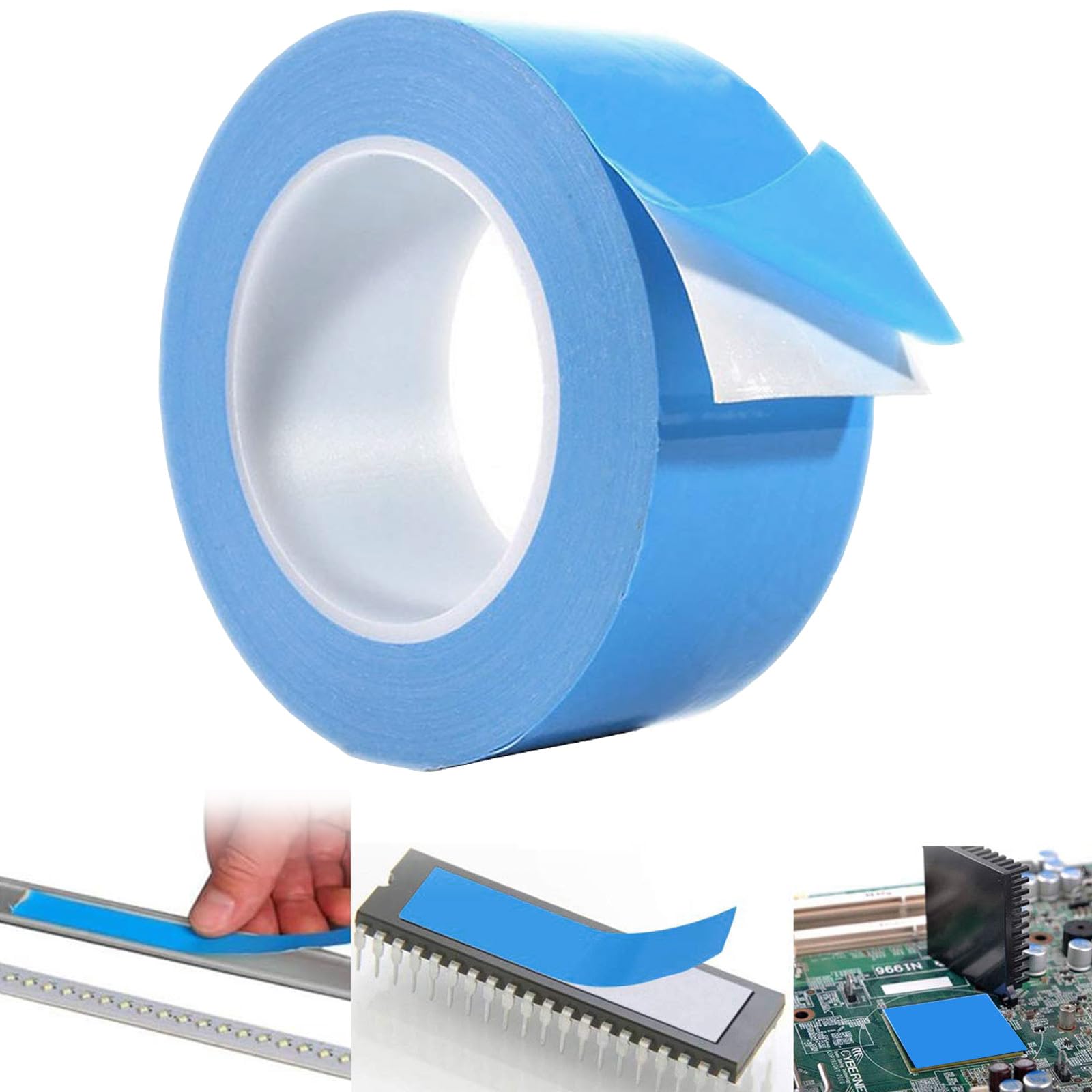 Thermal Adhesive Tape for Heat Sinks, Insulating High Temperature, Double-Sided Thermoconductive Tape, 20 mm x 25 m
