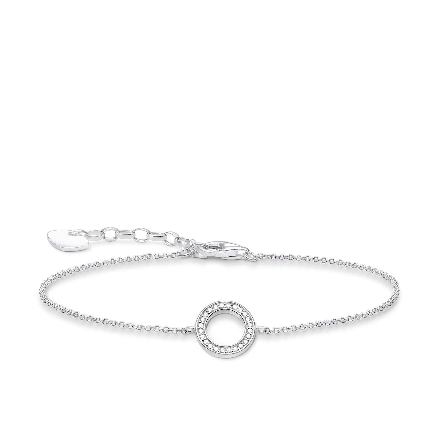 Thomas Sabo A1652-051-14-L19V Women's Bracelet Circle Zirconia 925 Sterling Silver