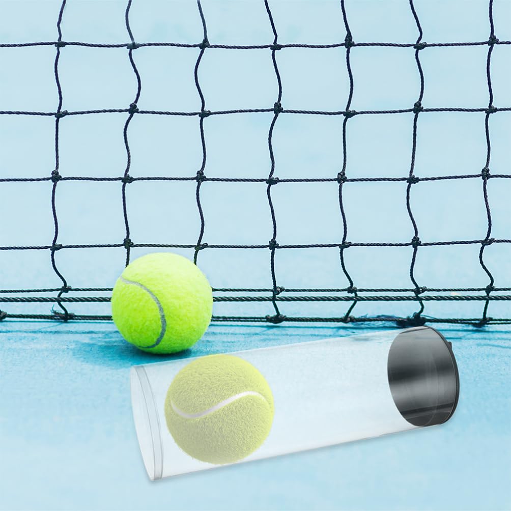 Yardwe 3PCS Tennis Ball Container: Transparent Tennis Ball Holder with Lid for Indoor and Outdoor Games Sports Organization Storage