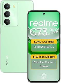 realme C73 5G Smartphone 6.67 Inch Screen 120Hz 128GB ROM 4GB RAM 6000mAh Battery IP64 Waterproof Support AI Camera Finger... Price In India