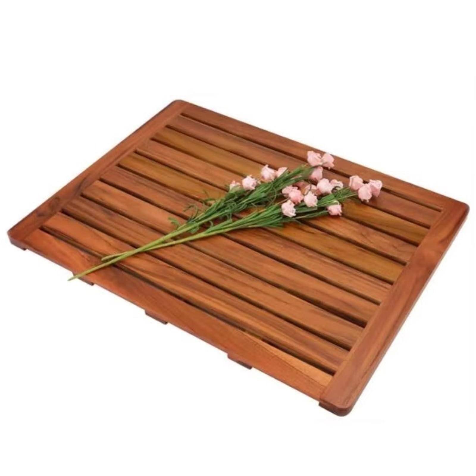 Alfombra de baño de Teca, Inodoro de Madera for el hogar, Ducha, Pedales de bañera for tratamientos de SPA