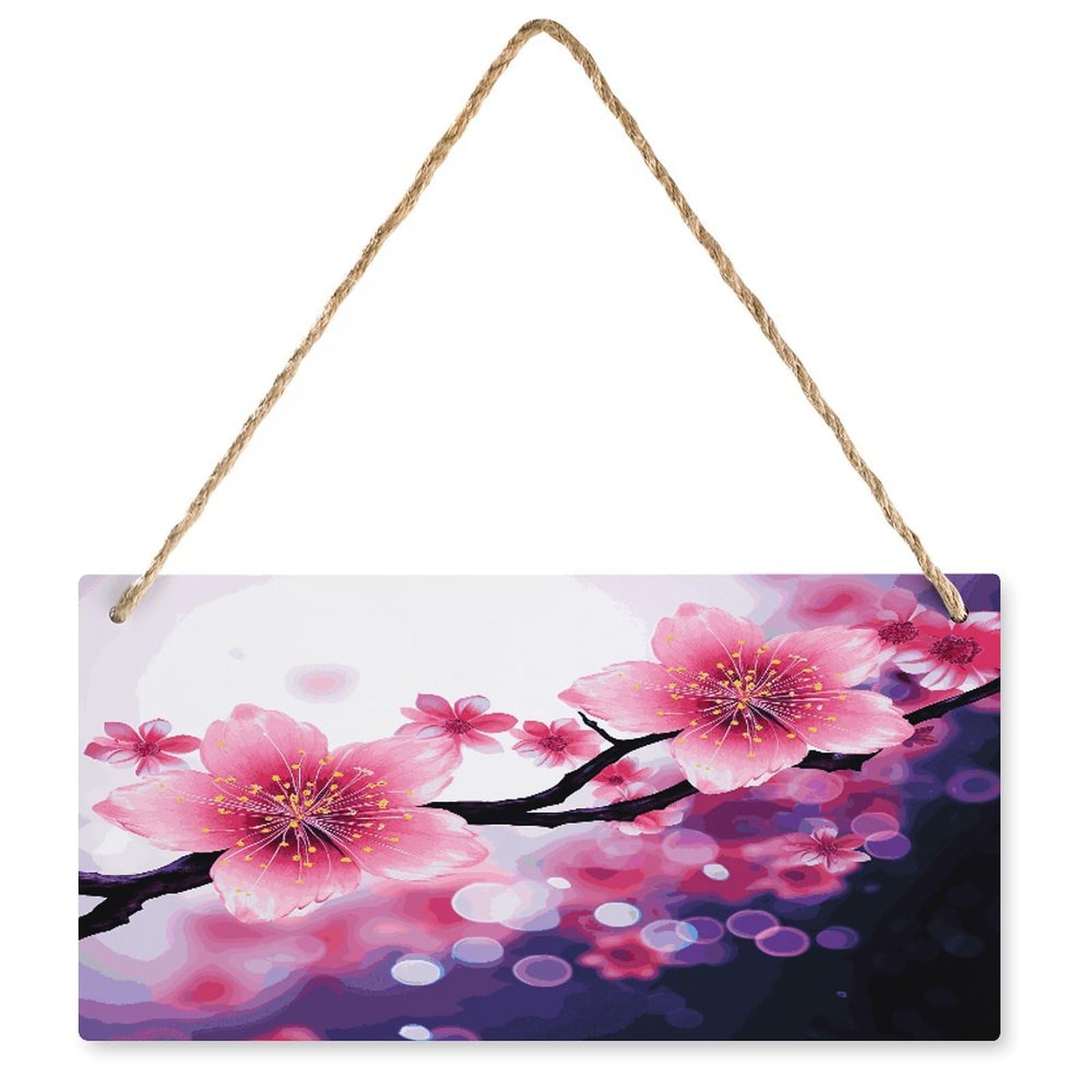 Fodpand Style Flower2 Wall Art Wooden Hanging Sign Decor, Artwork For Wall Decoration, Funny Plaque For Bedroom Kitchen Living Room Home Decoration 9.8 X 4.9 Inch