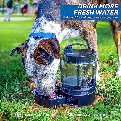 lesotc Dog Water Dispenser, 77OZ Large Dog Water Bottle Portable for Camping Dog Park Hiking, Dog Water Bowl Dispenser with Pull-Out Travel Water Bowls for Dogs Travel Water Bottle, BPA Free - Image 7