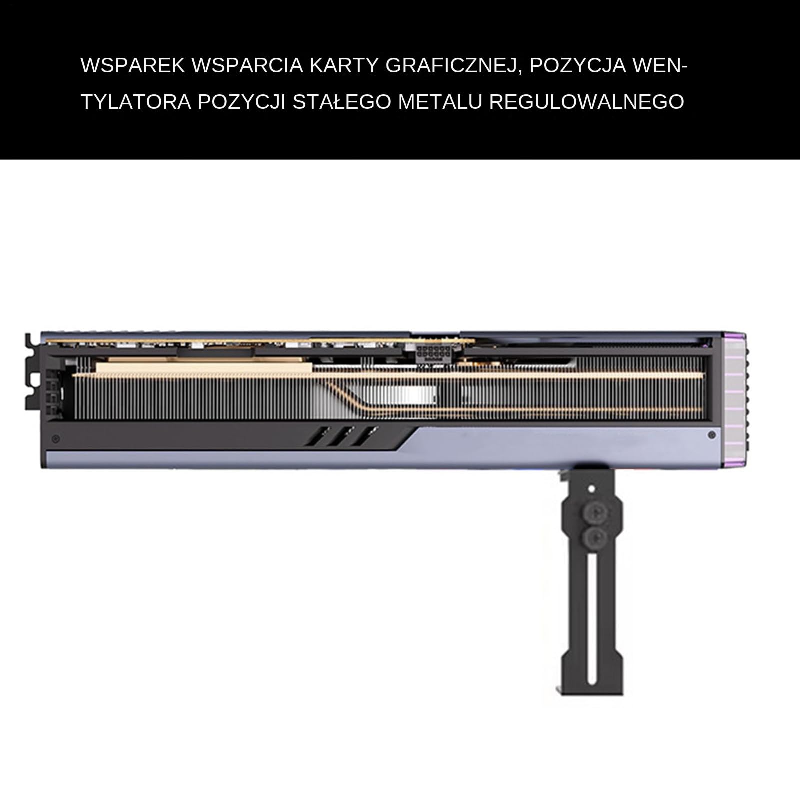 GPU Support Bracket - Stainless Steel Anti-Sag Stand | Wear-Resistant Graphics Card Stand, Adjustable Graphics Card Bracket for Desktop Computer, Sturdy GPU Holder for PC