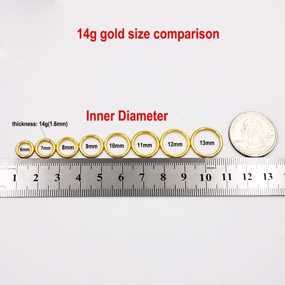 1pc Surgical Steel Piercing Ring for Nose Septum Cartilage Helix Tragus Conch Rook Daith Lobe - Image 5