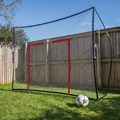 QUICKPLAY Football Mega Net | 2in1 Football Goal and Ball Stop Net with Detachable Goal Target (8' x 6' with 4' x 4' goal)