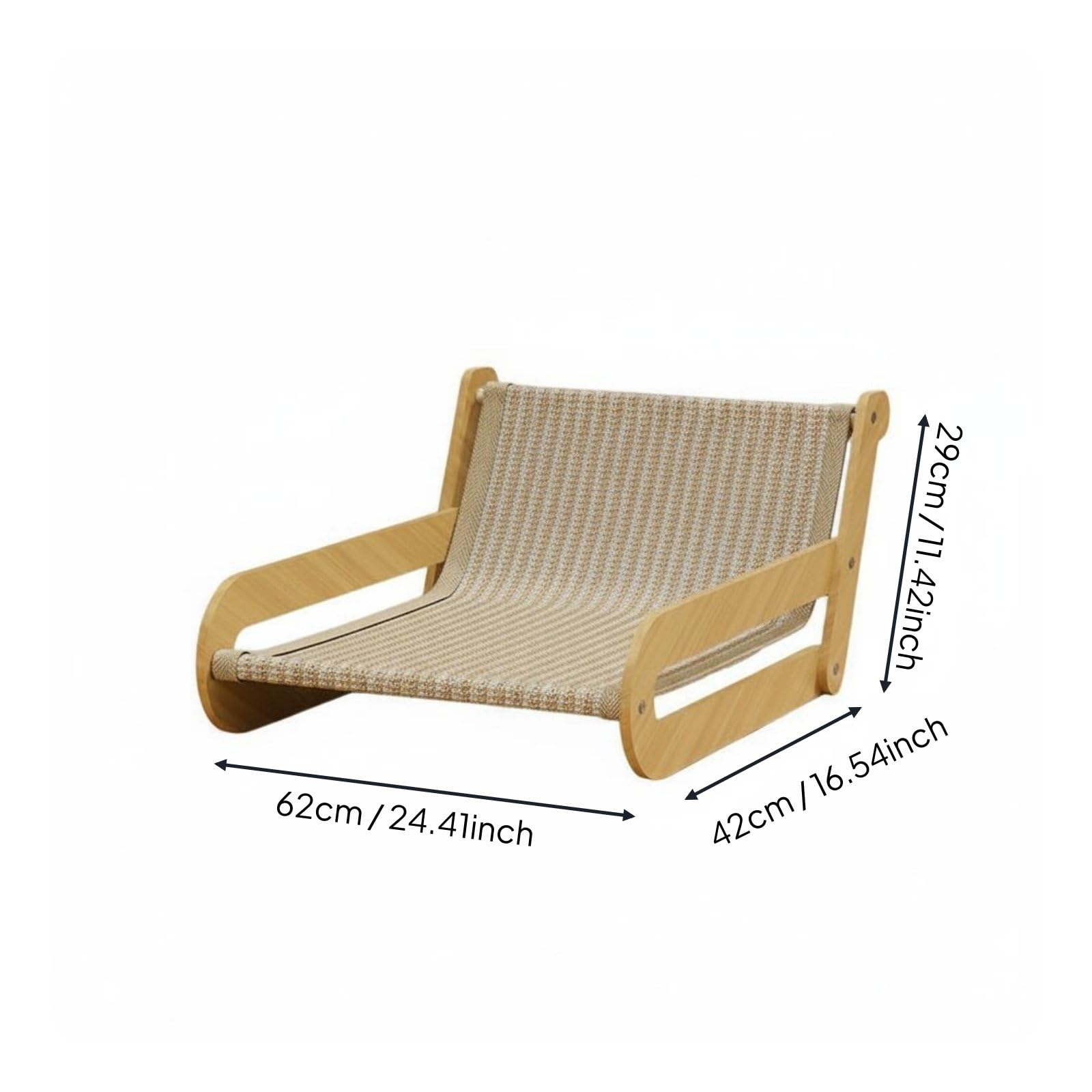 Kratzbrett Katzensofa Katzenliege Kratzmöbel mit Robustem Sisal Und Holzrahmen Bietet Kratzfläche Und Bett Schützt Einrichtung Und Teppiche Gebogene, Klassisches Leinen