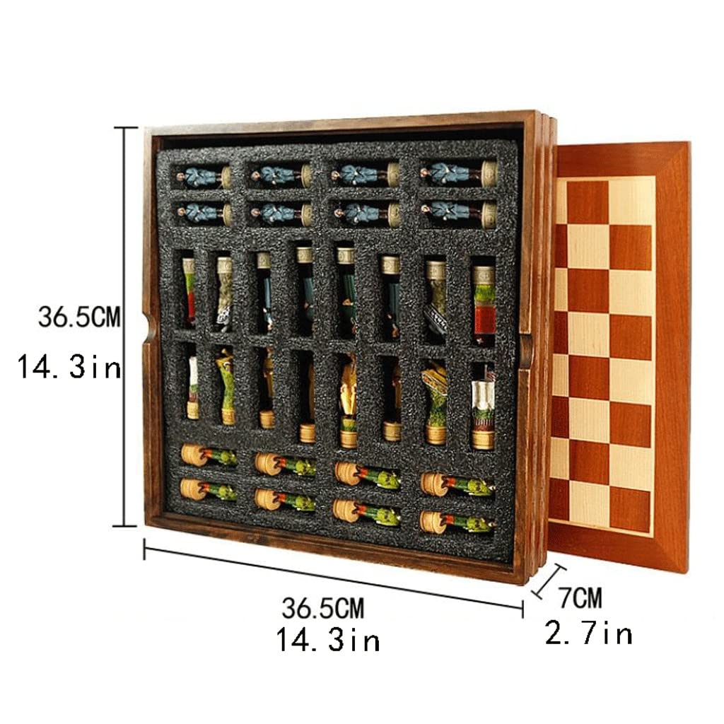 ZAW Scacchi Scacchi in Resina, Scacchi Set con Personaggi a Tema, Pezzi di Scacchi a Forma di Vita, Gioco di Scacchi strategie (36,5 * .365 * 7 cm) Chess (Color : Chess Set)
