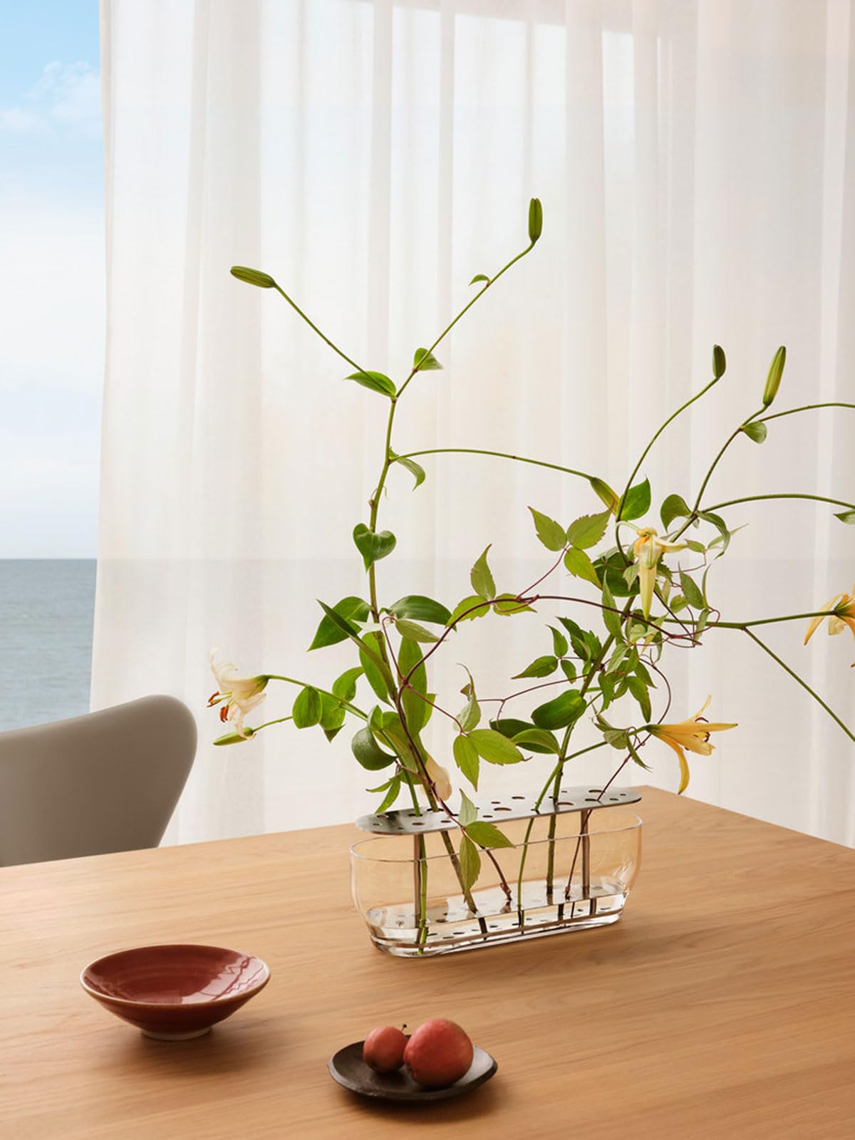 Fritz Hansen Flower Vase Ikebana Base Long 9.5x33.5x13cm Stainless