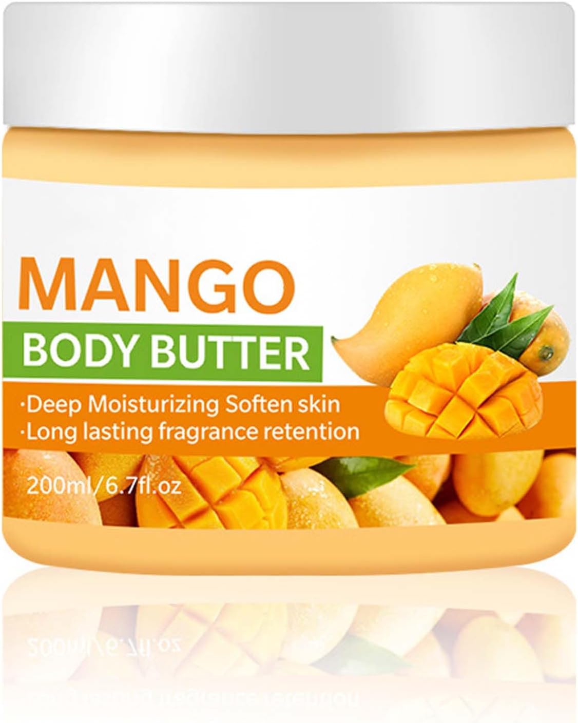 Trendyfave Mango Body Butter, Large-capacity Body Lotion, Body Moisturiser With Mango, Body Lotion for Dry Skin, Body Skin Care Smooth Skin Deeply Moisturize Skin, Body Butter For Women & Men 200ml