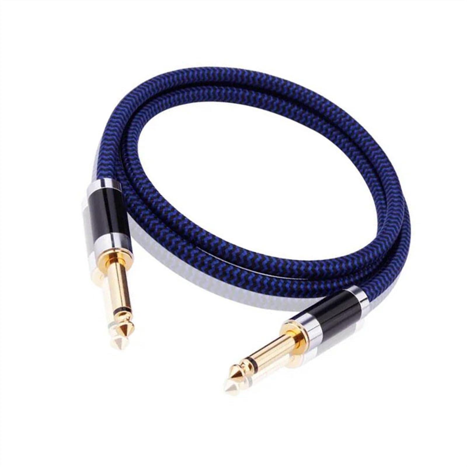 TSTS Cavo Strumento per Chitarra Cavo Per Chitarra Cavo Jack Da 6,5 ​​mm Per Chitarra Elettrica Basso Tastiera Amplificatore Mixer Cavo Aux Da 6,35 Mm(1.5m)