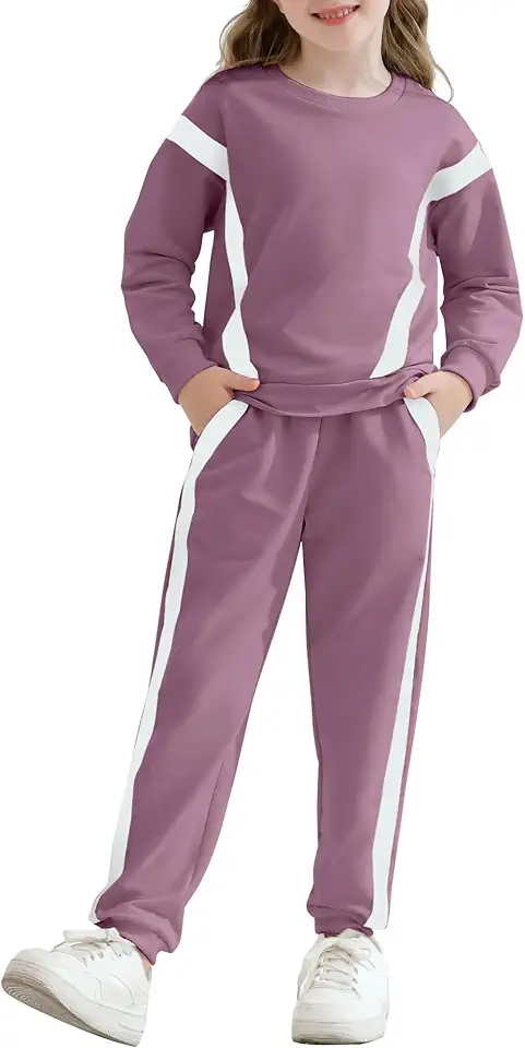 SANMIO Toddler Girl Clothes 2 Piece Outfits Fashion Sweatshirts+Sweatpants Long Sleeve Tracksuit Clothing Set Size 3-8Y