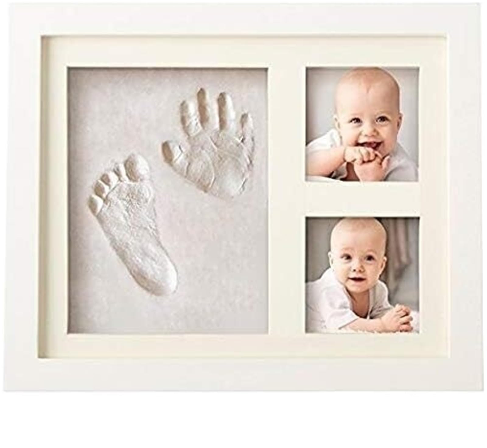 Baby-Fotorahmen, ungiftig, Hand- und Fußabdruck-Abdruck-Set, Souvenirs, Stempelkissen for Neugeborene, Säuglings-Ton-Geschenke