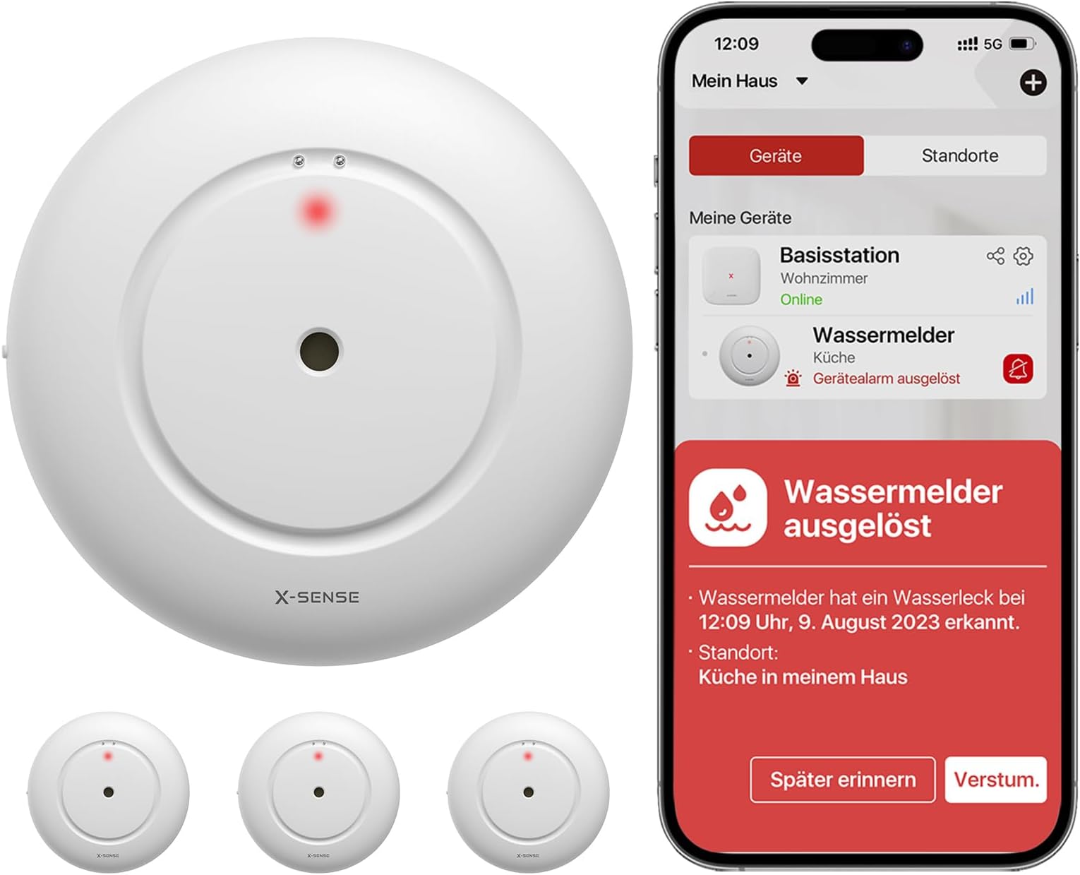 HOHOVYVY Smart Wassersensor ZigBee - Kabelloser Wasserleck Detektor Für Smart Home
