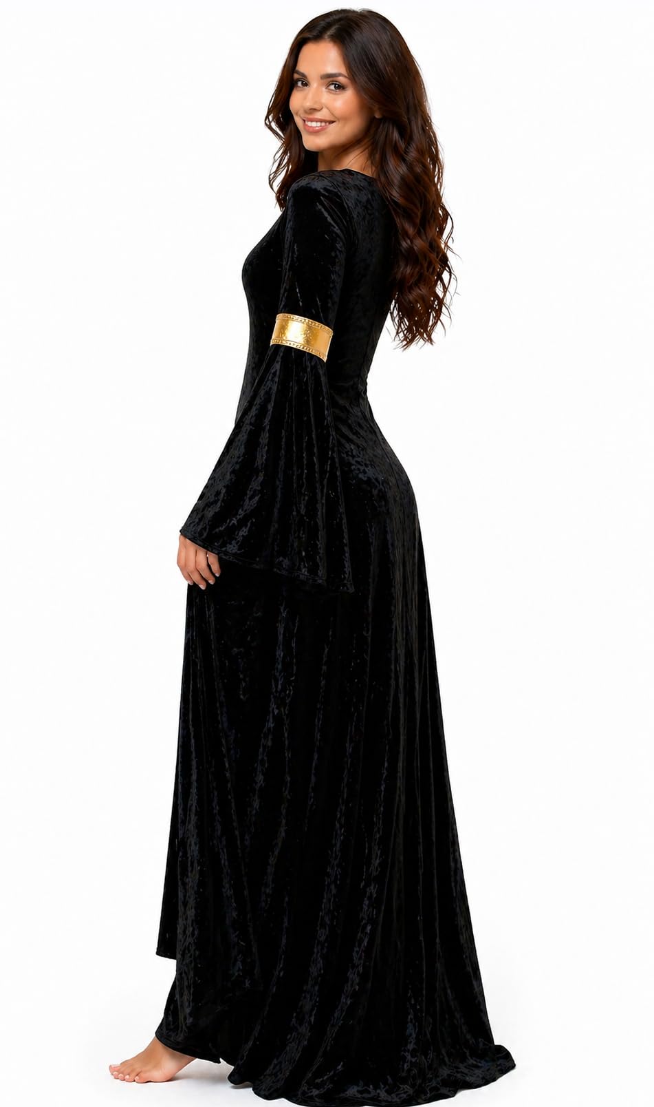 MAYLYNN 10923-M - Costume de rêve d'Elbe médiéval, taille XXL, noir