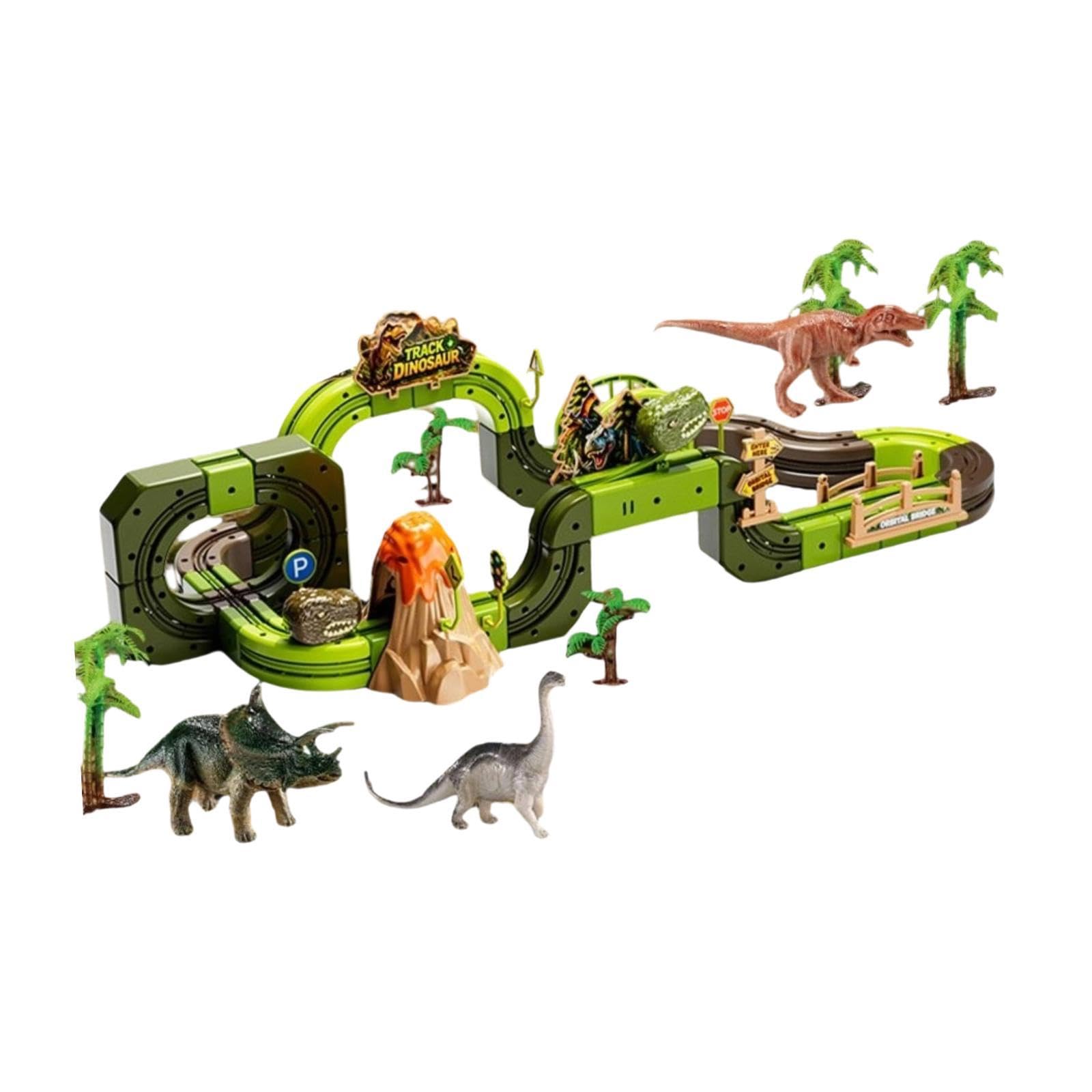 Qianly Set di Costruzione di a Tema Dinosauri, Modello di Dinosauro, Giocattolo Fai da Te, Regalo di Compleanno per Bambine e Bambini, Piccolo