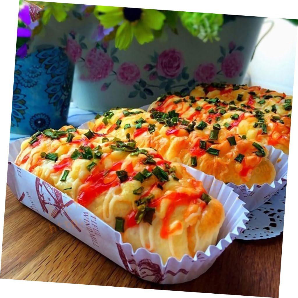 MAGICLULU 600 Stück Ovale Papier Muffinförmchen Einweg Backzubehör aus Papier für Familienessen und Westliche Restaurants