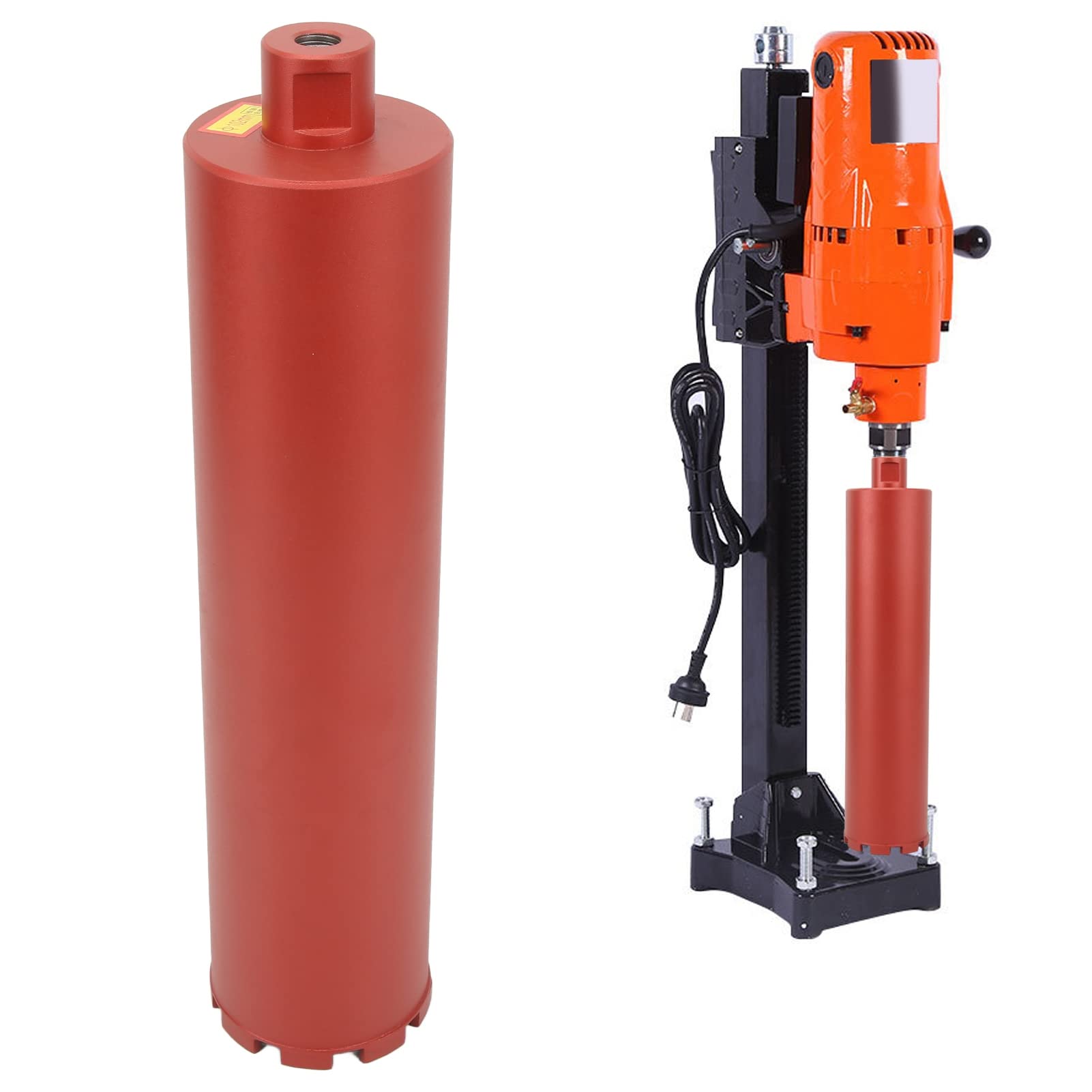 Ejoyous Wiertło Diamentowe Rdzeniowe, Wiertło Diamentowe ze Stali Stopowej 4 Cale X 450 Mm, Podwójne Zastosowanie na Sucho i Mokro, Gwint 5/8-11, Czyste Cięcie do Wiercenia w Betonie, Cegle, Marmurze