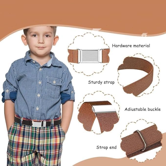 YEPZY ENTERPRISE 2 PCS Adjustable Kids Waist Belt | For Boys/Girls | Stretchy Kids Belt | Elastic Child Toddler | For Casual/Jeans Wear | Fashion Accessories (PACK OF 2) 1