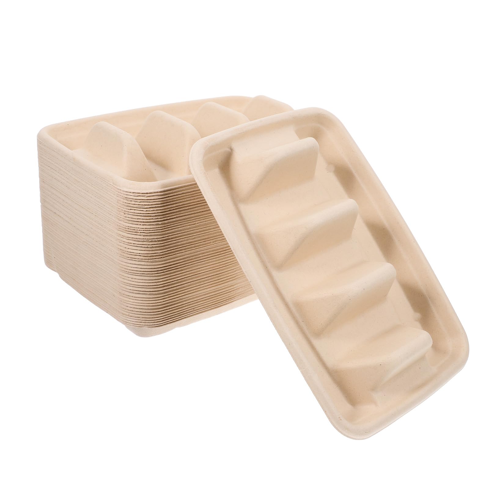 Scatole Porta Taco Monouso 50 Pezzi in Carta Beige | Tacos e Altri Cibi Simili, Leggere e Multiuso, Adatte a Cucina e Feste